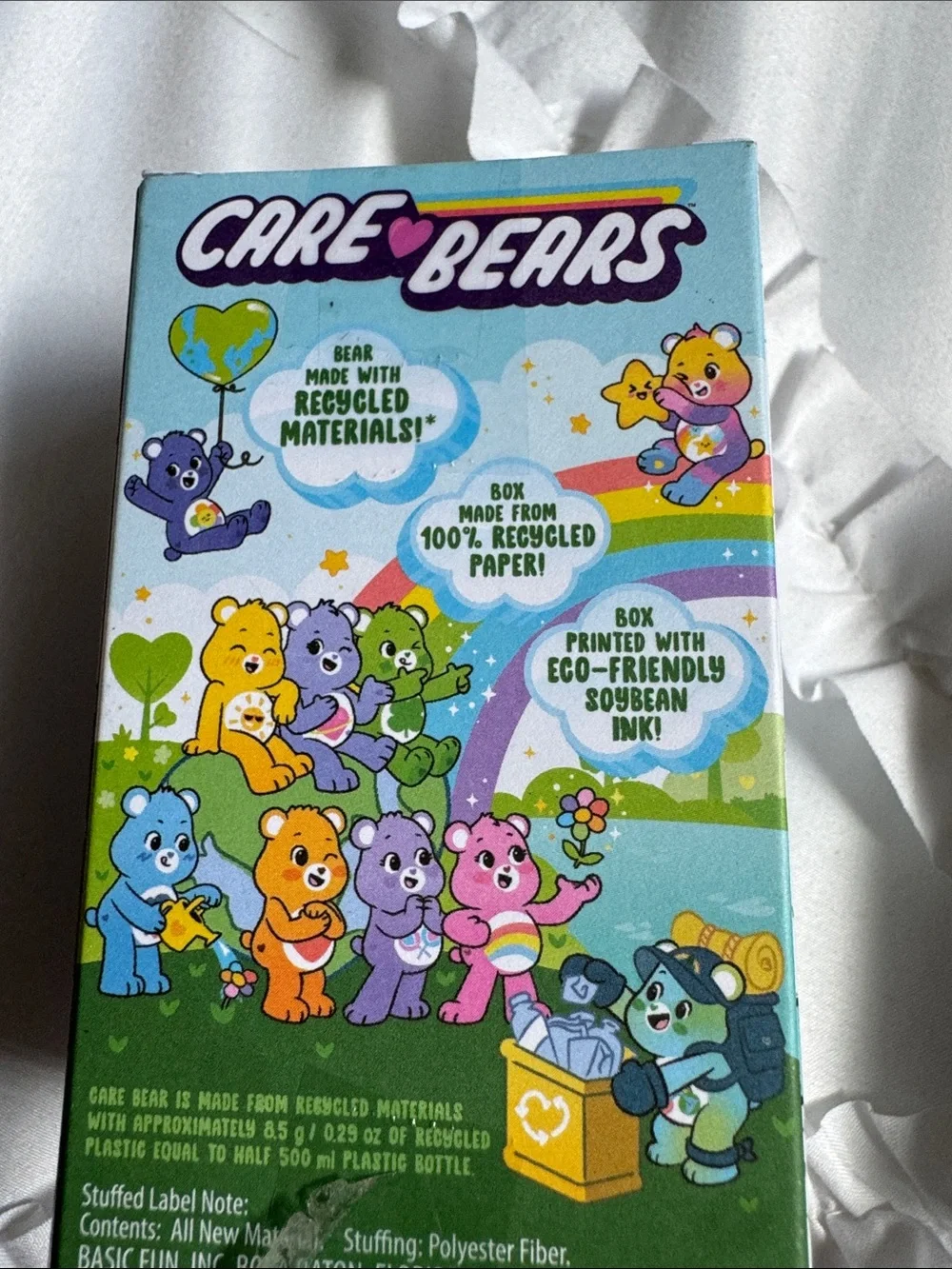 Care Bears mini Plush Lot - Blue, Pink, Green (Boxed Characters)